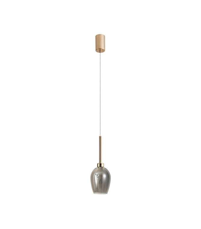 Baldwin 12cm Single Pendant 2m 1 x G9 French Gold/Smoke/Frosted Type D Shade-5