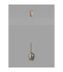 Baldwin 12cm Single Pendant 2m 1 x G9 French Gold/Smoke/Frosted Type D Shade-14