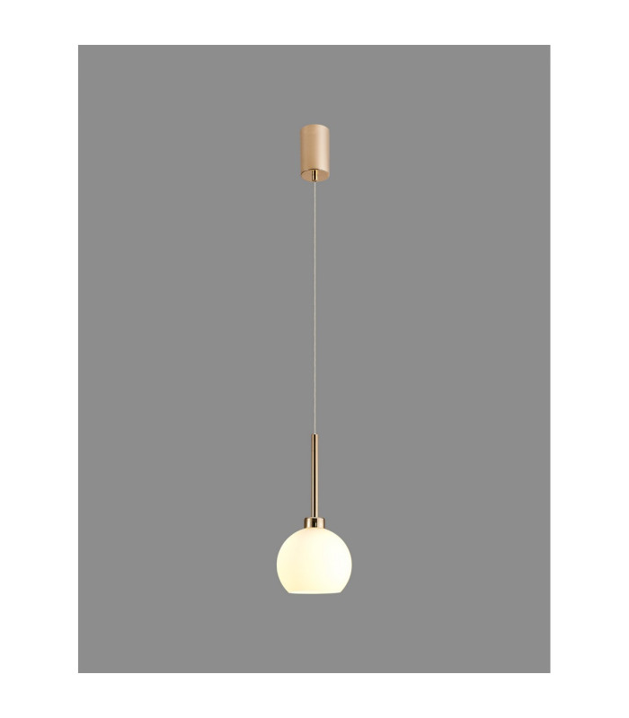 Baldwin 14cm Single Pendant 2m 1 x G9 French Gold/Opal Type F Shade-3