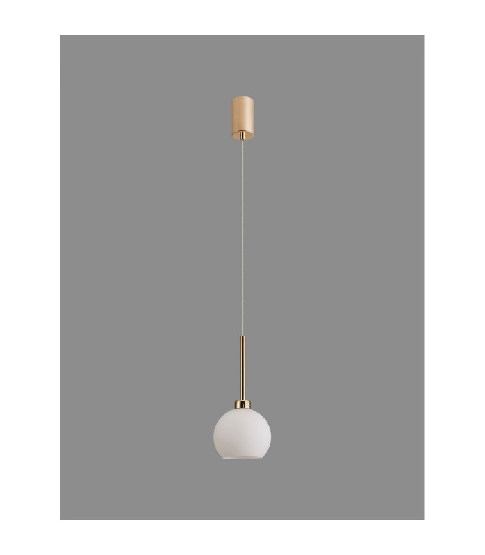 Baldwin 14cm Single Pendant 2m 1 x G9 French Gold/Opal Type F Shade-16