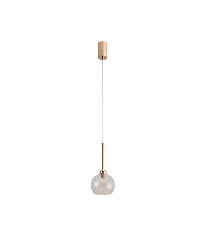 Baldwin 14cm Single Pendant 2m 1 x G9 French Gold/Clear Type F Shade-5