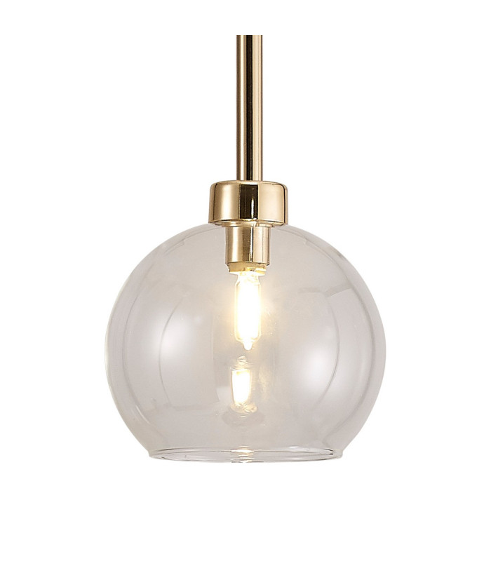 Baldwin 14cm Single Pendant 2m 1 x G9 French Gold/Clear Type F Shade-6