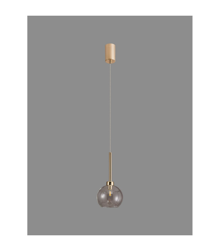 Baldwin 14cm Single Pendant 2m 1 x G9 French Gold/Clear Type F Shade-14