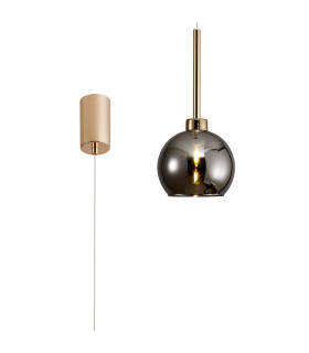 Baldwin 14cm Single Pendant 2m 1 x G9 French Gold/Chrome Type F Shade-1