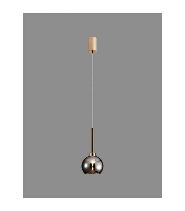 Baldwin 14cm Single Pendant 2m 1 x G9 French Gold/Chrome Type F Shade-3