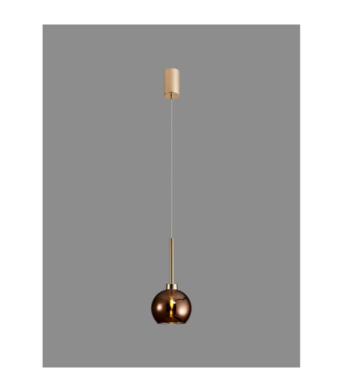 Baldwin 14cm Single Pendant 2m 1 x G9 French Gold/Copper Type F Shade-3
