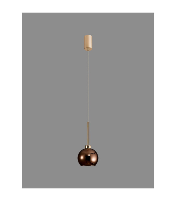 Baldwin 14cm Single Pendant 2m 1 x G9 French Gold/Copper Type F Shade-15