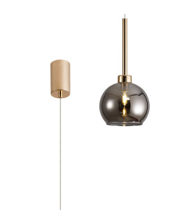 Baldwin 14cm Single Pendant 2m 1 x G9 French Gold/Smoked Type F Shade-1