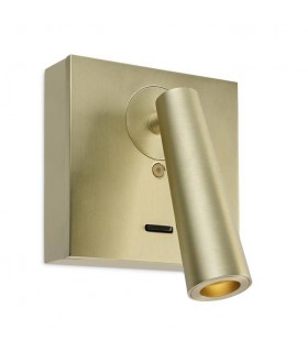 LED Wall Reading Light Satin Gold 179lm 2700K - 1