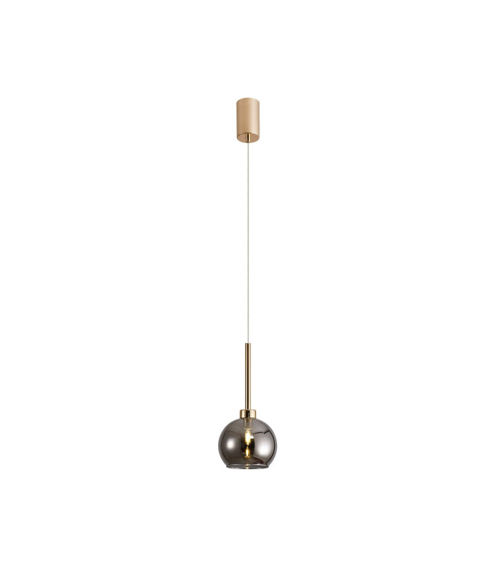 Baldwin 14cm Single Pendant 2m 1 x G9 French Gold/Smoked Type F Shade-4