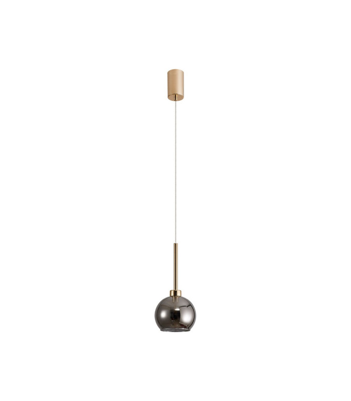 Baldwin 14cm Single Pendant 2m 1 x G9 French Gold/Smoked Type F Shade-5
