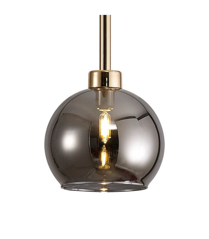 Baldwin 14cm Single Pendant 2m 1 x G9 French Gold/Smoked Type F Shade-6