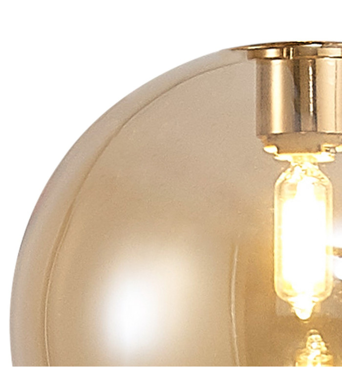 Baldwin 14cm Single Pendant 2m 1 x G9 French Gold/Amber Type F Shade-14