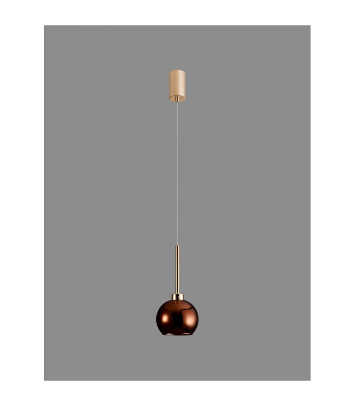 Baldwin 14cm Single Pendant 2m 1 x G9 French Gold/Dark Copper Type F Shade-16