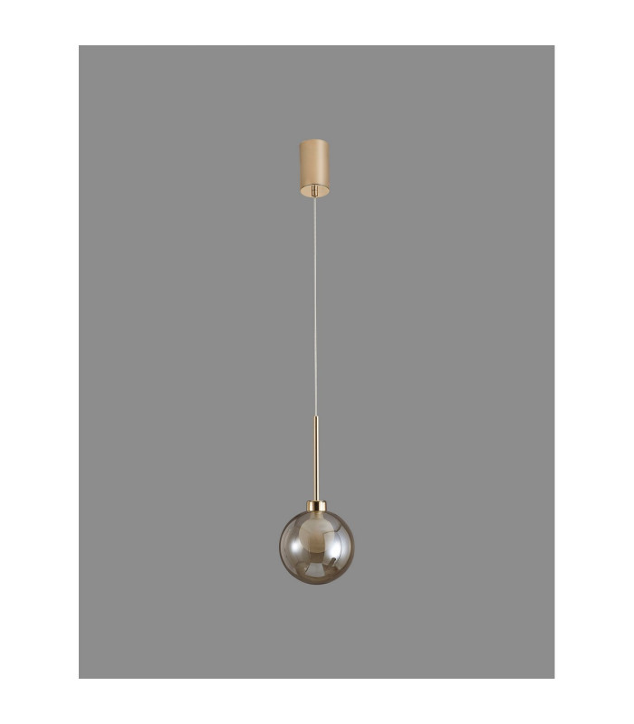 Baldwin 14cm Single Pendant 2m 1 x G9 French Gold/Cognac/Frosted Type G Shade-13