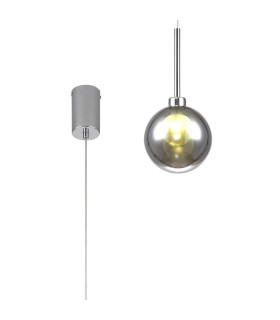 Baldwin 14cm Single Pendant 2m 1 x G9 Polished Chrome/Chrome/Frosted Type G Shade-1