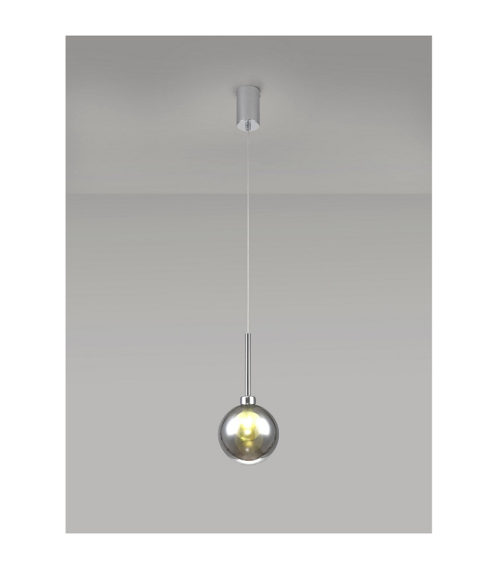 Baldwin 14cm Single Pendant 2m 1 x G9 Polished Chrome/Chrome/Frosted Type G Shade-3
