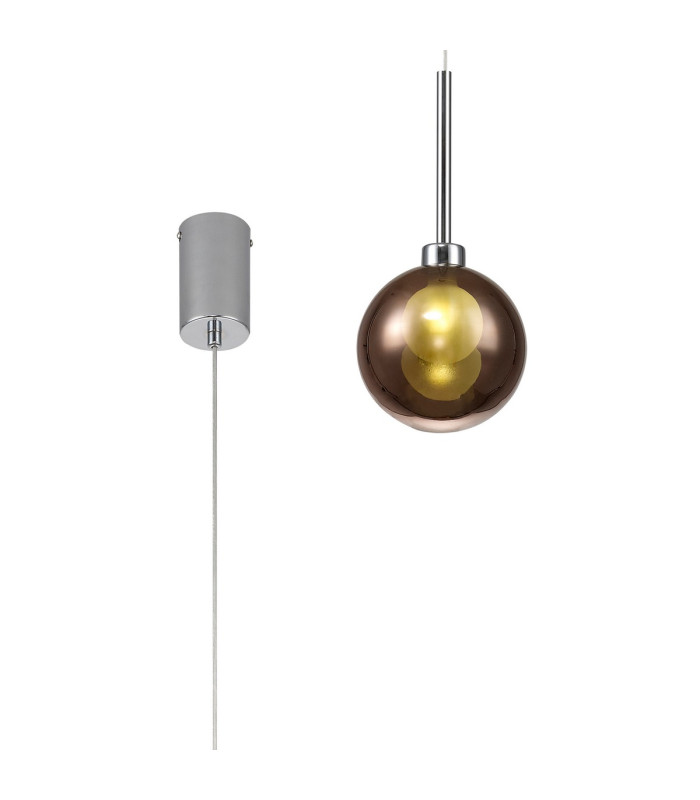 Baldwin 14cm Single Pendant 2m 1 x G9 Polished Chrome/Copper/Frosted Type G Shade-1