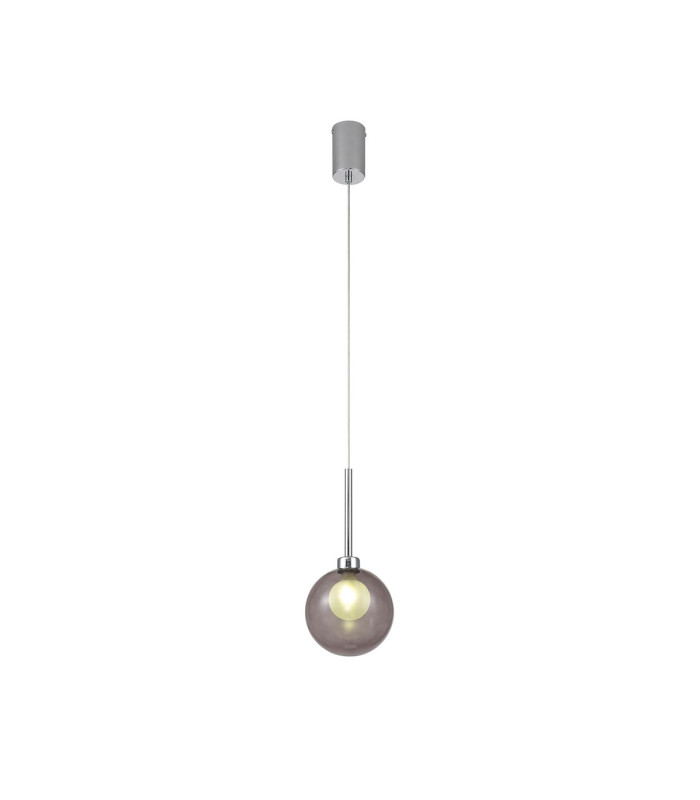 Baldwin 14cm Single Pendant 2m 1 x G9 Polished Chrome/Smoked/Frosted Type G Shade-4