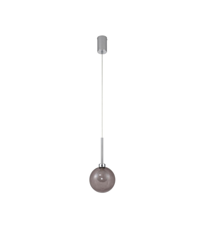 Baldwin 14cm Single Pendant 2m 1 x G9 Polished Chrome/Smoked/Frosted Type G Shade-5