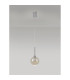 Baldwin 14cm Single Pendant 2m 1 x G9 Polished Chrome/Cognac/Frosted Type G Shade-13