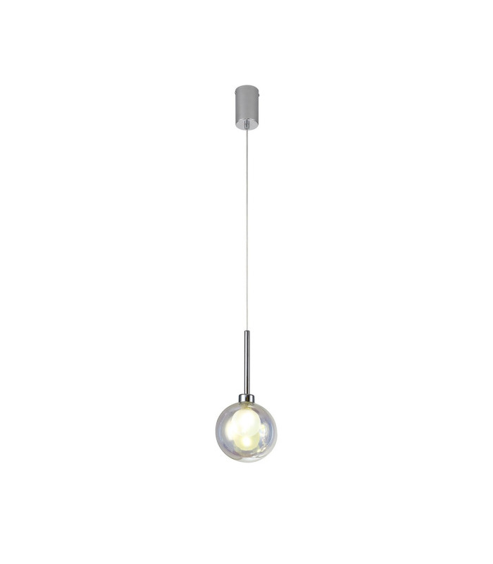 Baldwin 14cm Single Pendant 2m 1 x G9 Polished Chrome/Iridescent/Frosted Type G Shade-4