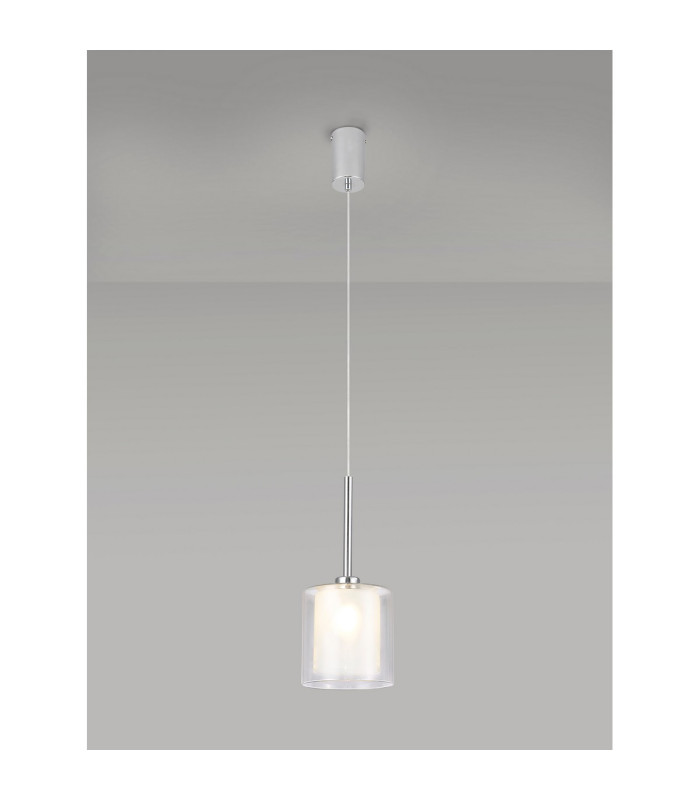 Baldwin 14cm Single Pendant 2m 1 x G9 Polished Chrome/Frosted/Clear Type H Shade-3