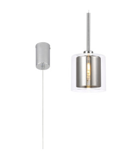 Baldwin 14cm Single Pendant 2m 1 x G9 Polished Chrome/Chrome/Clear Type H Shade-1