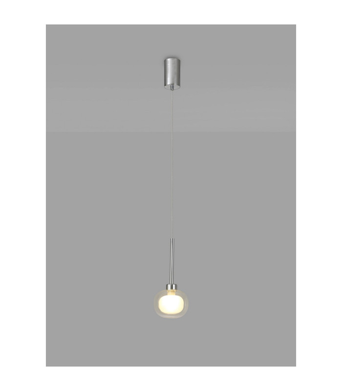 Baldwin 12cm Single Pendant 2m 1 x G9 French Gold/Frosted/Clear Type M Shade-3