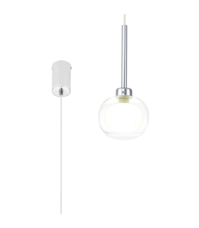Baldwin 12cm Single Pendant 2m 1 x G9 Polished Chrome/Frosted/Clear Type M Shade-1