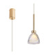 Baldwin 12cm Single Pendant 2m Curved Cone Glass (U) 1 Light G9 French Gold/Iridescent/Opal-1