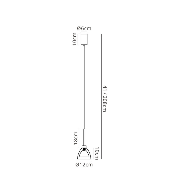 Baldwin 12cm Single Pendant 2m Curved Cone Glass (U) 1 Light G9 French Gold/Iridescent/Opal-2