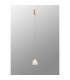 Baldwin 12cm Single Pendant 2m Curved Cone Glass (U) 1 Light G9 French Gold/Iridescent/Opal-3