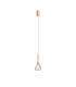 Baldwin 12cm Single Pendant 2m Curved Cone Glass (U) 1 Light G9 French Gold/Iridescent/Opal-4