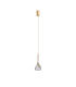 Baldwin 12cm Single Pendant 2m Curved Cone Glass (U) 1 Light G9 French Gold/Iridescent/Opal-5