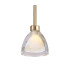 Baldwin 12cm Single Pendant 2m Curved Cone Glass (U) 1 Light G9 French Gold/Iridescent/Opal-7
