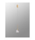 Baldwin 12cm Single Pendant 2m Curved Cone Glass (U) 1 Light G9 French Gold/Iridescent/Opal-15