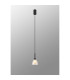 Baldwin 12cm 2m Single Pendant Curved Cone Glass (U) 1 Light G9 Satin Black/Iridescent/Opal-3
