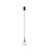 Baldwin 12cm 2m Single Pendant Curved Cone Glass (U) 1 Light G9 Satin Black/Iridescent/Opal-4