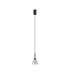 Baldwin 12cm 2m Single Pendant Curved Cone Glass (U) 1 Light G9 Satin Black/Iridescent/Opal-5