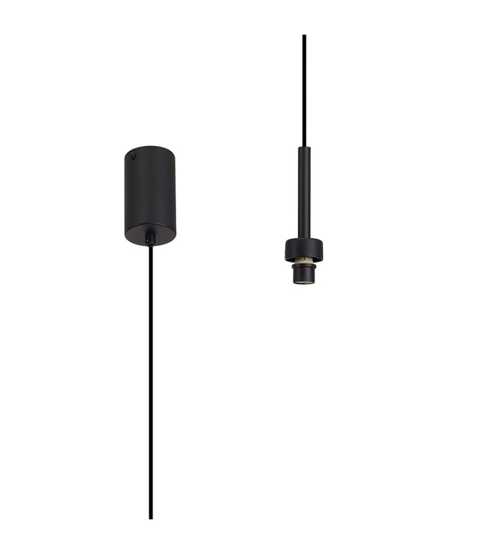 Baldwin 12cm 2m Single Pendant Curved Cone Glass (U) 1 Light G9 Satin Black/Iridescent/Opal-7