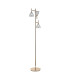 Baldwin Floor Lamp Curved Cone Glass (U) 3 Light G9 French Gold/Iridescent/Opal-4