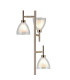Baldwin Floor Lamp Curved Cone Glass (U) 3 Light G9 French Gold/Iridescent/Opal-5