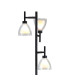Baldwin Floor Lamp Curved Cone Glass (U) 3 Light G9 Satin Black/Iridescent/Opal-5