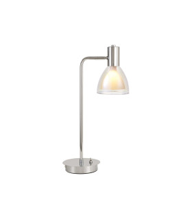 Baldwin Reader Table Lamp Curved Cone Glass (U) 1 Light G9 Polished Chrome/Iridescent/Opal-1