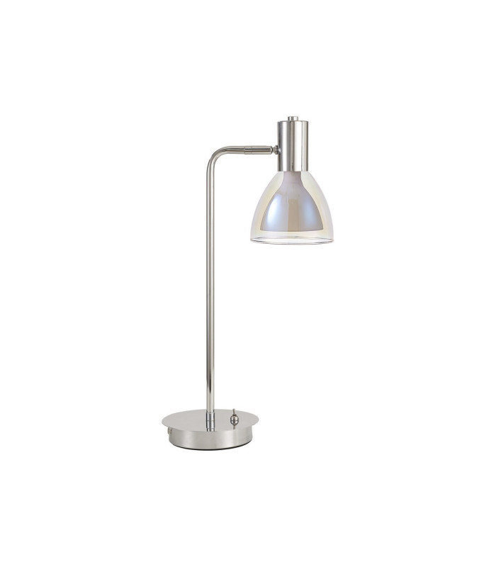 Baldwin Reader Table Lamp Curved Cone Glass (U) 1 Light G9 Polished Chrome/Iridescent/Opal-4