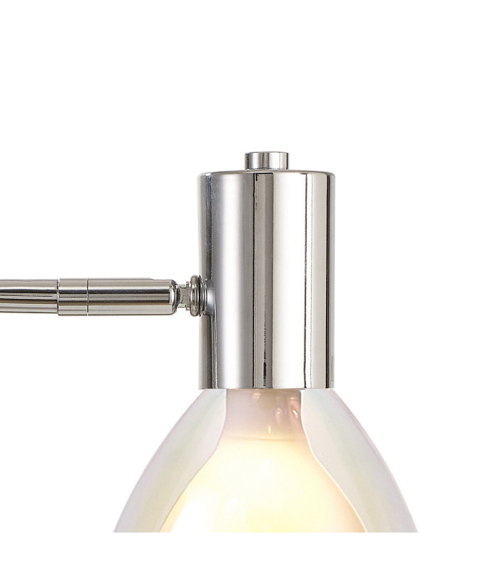 Baldwin Reader Table Lamp Curved Cone Glass (U) 1 Light G9 Polished Chrome/Iridescent/Opal-6
