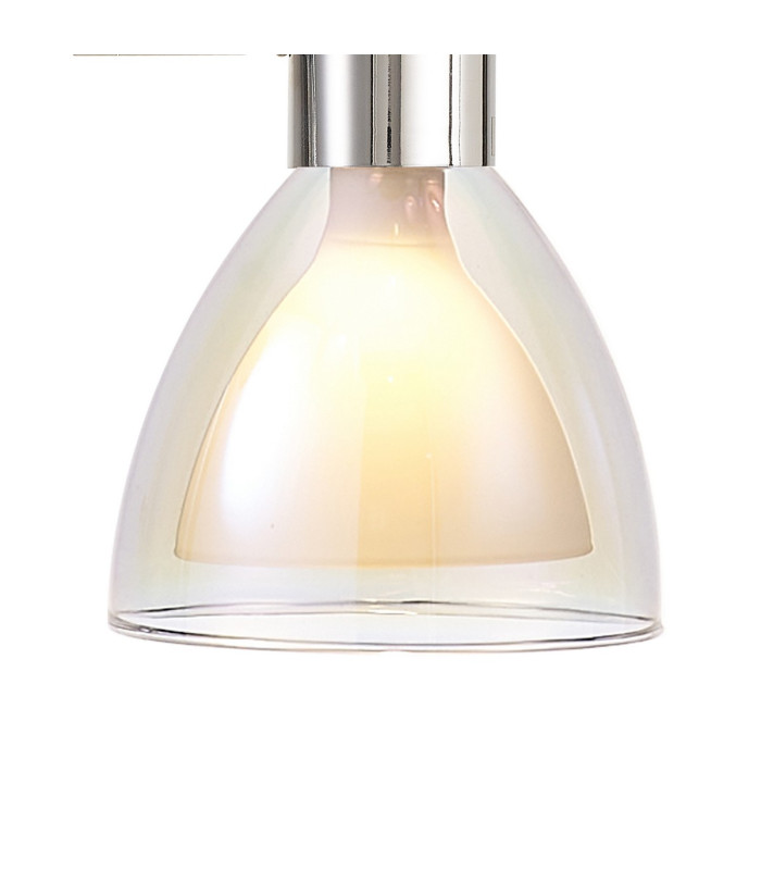 Baldwin Reader Table Lamp Curved Cone Glass (U) 1 Light G9 Polished Chrome/Iridescent/Opal-7