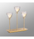Baldwin Rectangular Table Lamp Touch Switch Curved Cone Glass (U) 3 Light G9 French Gold/Iridescent/Opal-3