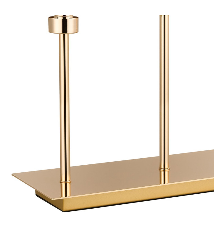 Baldwin Rectangular Table Lamp Touch Switch Curved Cone Glass (U) 3 Light G9 French Gold/Iridescent/Opal-8